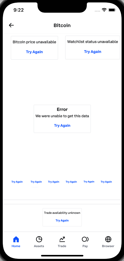 Error Messages Everywhere